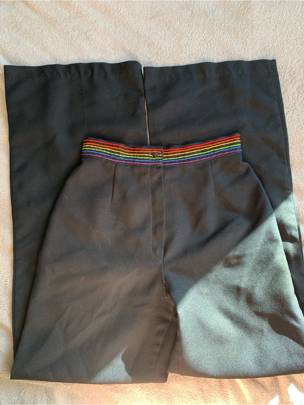 26” Wide Leg Trousers Rainbow Waistband🌈